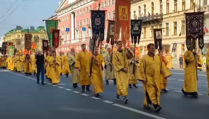 Крестный ход в Санкт-Петербурге 12.09.2024 г.  Видео