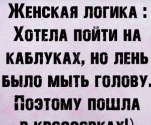 Женская логика…. Хохотала до слез узнавая себя