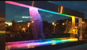 Необычный фонтан в городе Брно, Чехия  Видео