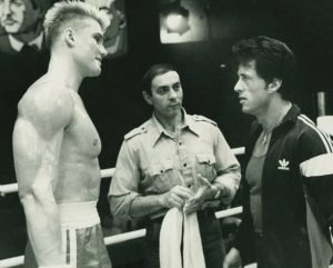 На съемках «Рокки 4» (1985) произошел серьезный инцидент: Дольф Лундгрен нанес Сильвестру Сталлоне удар, который отправил того в больницу.