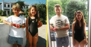 Молодожены узнали, что были знакомы с детства, когда разбирали семейные фотоархивы