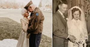 86-летняя старушка отпраздновала 70-летие брака в своем свадебном платье